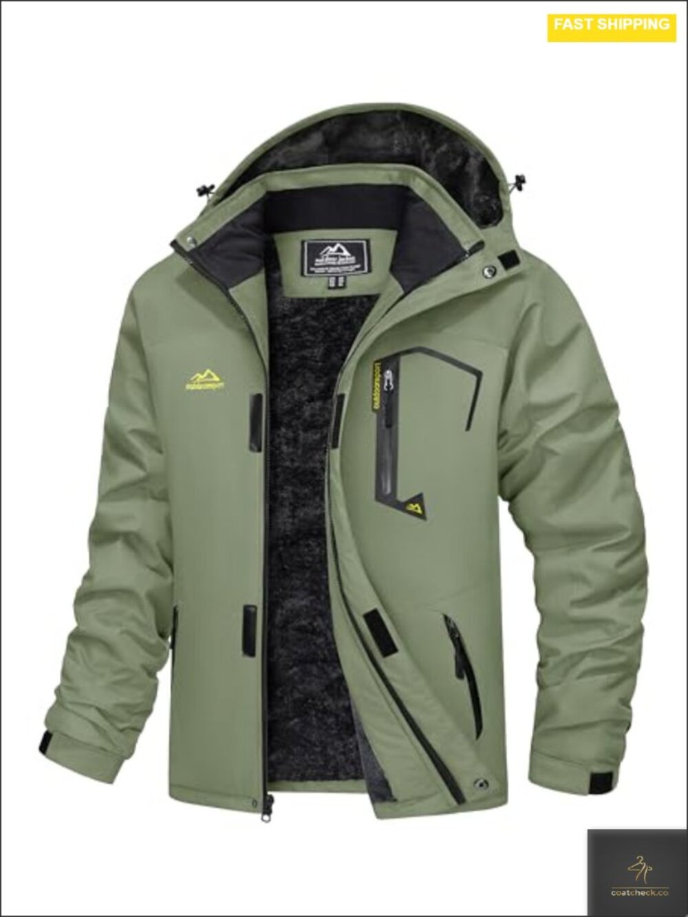 Men's Winter Ski Snow Jacket Water Resistant Windproof Fleece Lined Parka